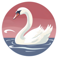 cartoon swan ai generative png