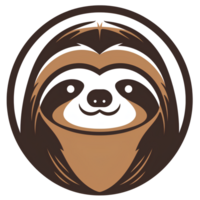 cartoon sloth ai generative png