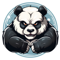 cartoon panda ai generative png