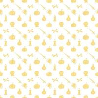 Seamless Halloween pattern. Doodle Halloween background vector