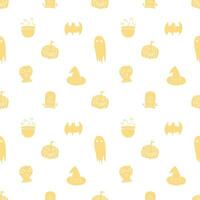 Seamless Halloween pattern. Doodle Halloween background vector