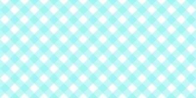 Gingham diagonal seamless pattern in blue pastel color. Vichy plaid design for Easter holiday textile decorative. Vector checkered pattern for fabric - picnic blanket, tablecloth, dress, napkin.