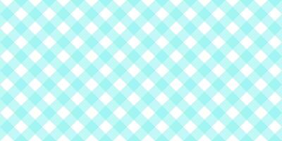 Gingham diagonal seamless pattern in blue pastel color. Vichy plaid design for Easter holiday textile decorative. Vector checkered pattern for fabric - picnic blanket, tablecloth, dress, napkin.