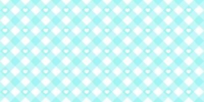 Gingham diagonal seamless pattern in blue pastel color. Vichy plaid design for Easter holiday textile decorative. Vector checkered pattern for fabric - picnic blanket, tablecloth, dress, napkin.