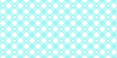 Gingham diagonal seamless pattern in blue pastel color. Vichy plaid design for Easter holiday textile decorative. Vector checkered pattern for fabric - picnic blanket, tablecloth, dress, napkin.