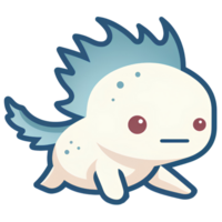 Axolotl Karikatur ai generativ png