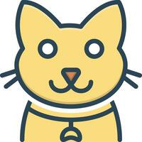 color icon for cats vector