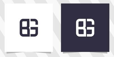 letter bg gb logo design vector