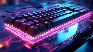 Close-up photo of keyboard for gamer