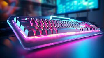 Close-up photo of keyboard for gamer