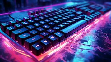 Close-up photo of keyboard for gamer