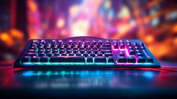 Close-up photo of keyboard for gamer