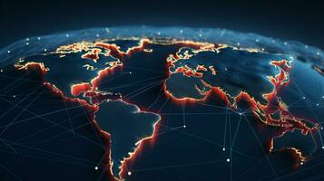 International logistic routes on earth photo