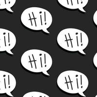 Speech bubble pattern. Tiling textures icon set vector illustration design