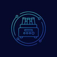 centrifuge machine icon, lab equipment linear design vector