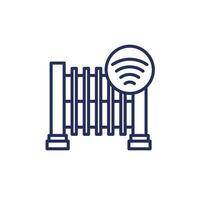 automatic gate icon, line vector