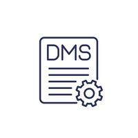 DMS line icon, Document management system vector