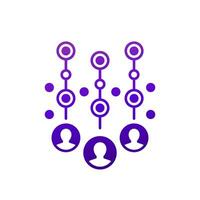 collecting user data icon, vector