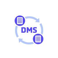 DMS icon on white, vector