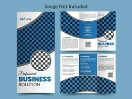 Creative modern business trifold brochure template vector