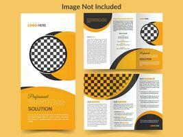Creative modern business trifold brochure template vector