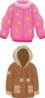 Two Piece Snowsuit on white background vector