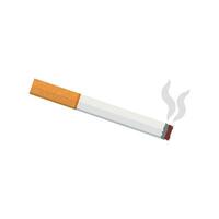 Cigarette icon in flat style. Smoking vector illustration on isolated background. Tobacco sign business concept.