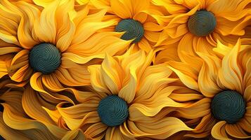Photo sunflowers  background