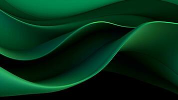 Gradient green wavy background photo