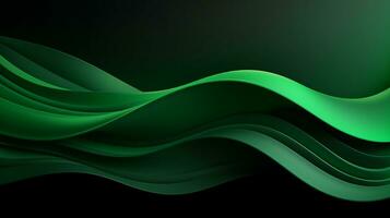 Gradient green wavy background photo