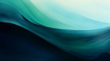 Gradient green wavy background photo