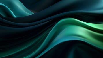 Gradient green wavy background photo