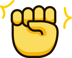 elevado puño icono emoji pegatina png
