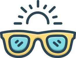 color icon for sunglasses vector