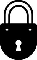 solid icon for lock vector