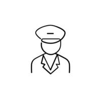 Train Driver Line Style Icon Design vector