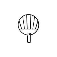 Japanese Fan Line Style Icon Design vector