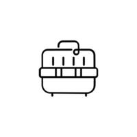 Pet Carrier Line Style Icon Design vector
