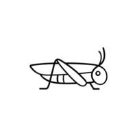 Grasshopper Line Style Icon Design vector