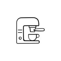 Coffee Machine Line Style Icon Design vector