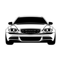 Car vector icon isolated front view logo