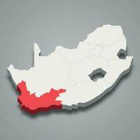 state location within South Africa 3d imap vector