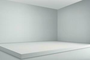 3d realistic empty stage on show room background. vector