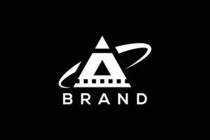 Trendy and minimal letter A film production vector logo design