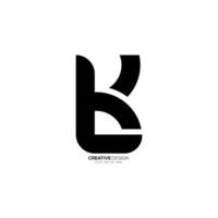 Letter bk or kb lowercase typography modern unique shape abstract monogram logo concept vector