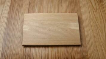 Wooden blank board background on the table for input text created with ai generative photo
