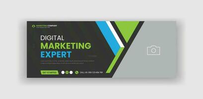 Digital Marketing Agency Social Media Cover Banner Template vector