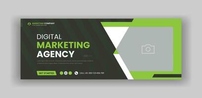 Digital Marketing Agency Social Media Cover Banner Template vector