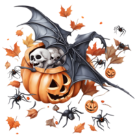 Lycklig halloween dag ClipArt, halloween dag sammansättning, generativ ai png