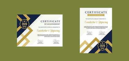 certificado modelo para negocio corporativo en línea educación vector